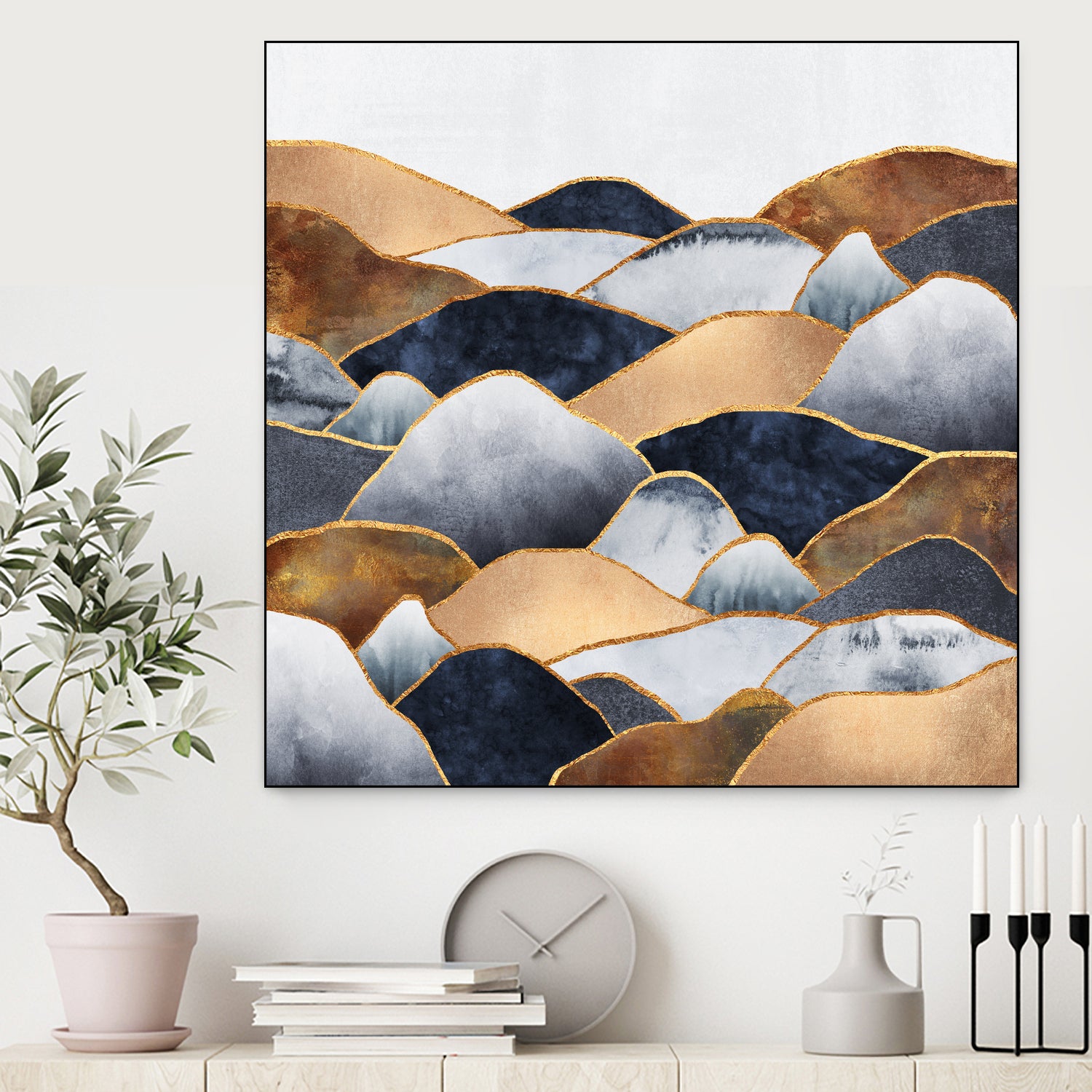 Hills 2 by Elisabeth Fredriksson on GIANT ART - blue digital painting