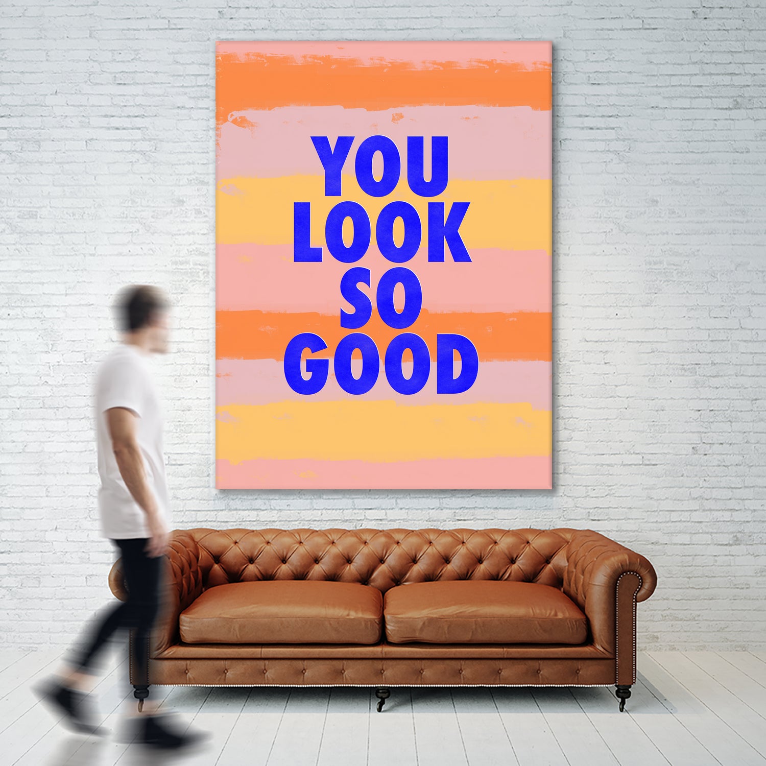 You Look So Good! by Anna Farath on GIANT ART - blue typography