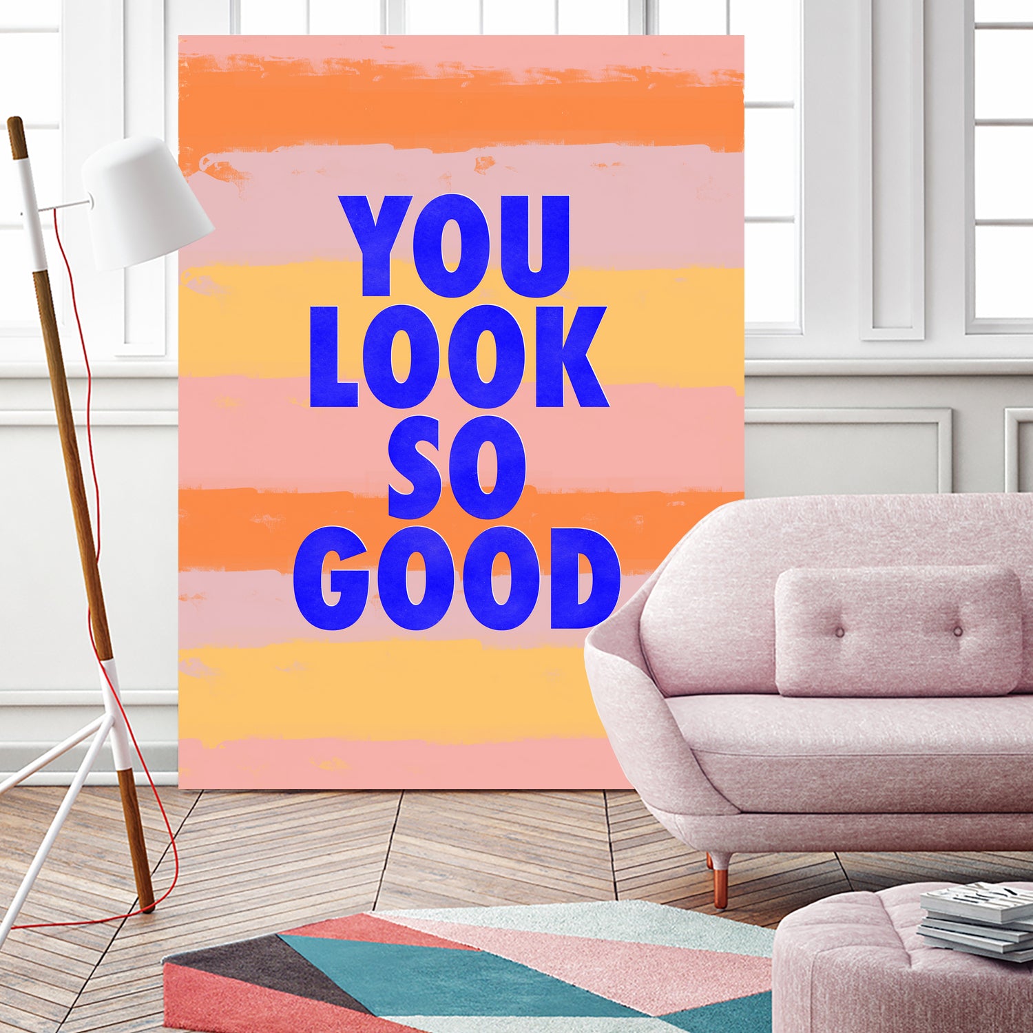 You Look So Good! by Anna Farath on GIANT ART - blue typography