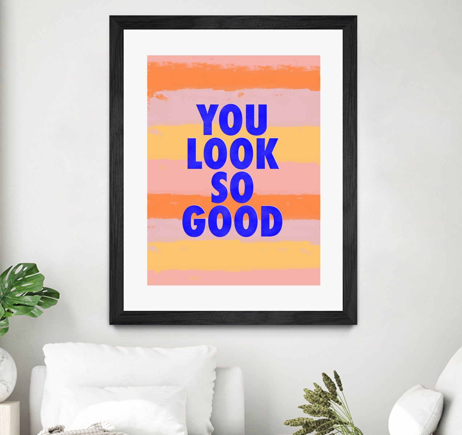 You Look So Good! by Anna Farath on GIANT ART - blue typography