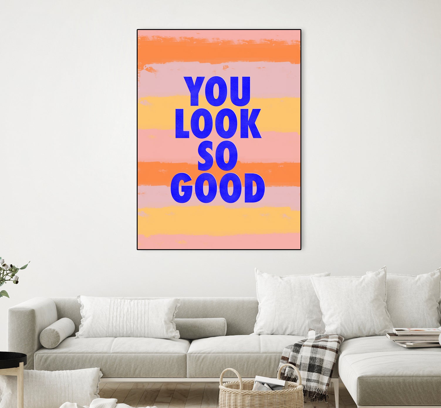 You Look So Good! by Anna Farath on GIANT ART - blue typography