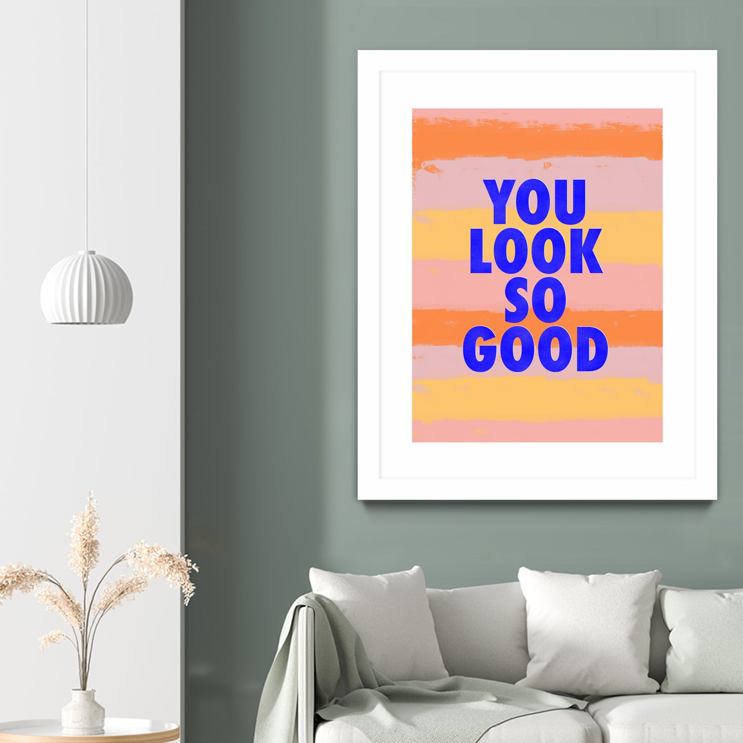 You Look So Good! by Anna Farath on GIANT ART - blue typography