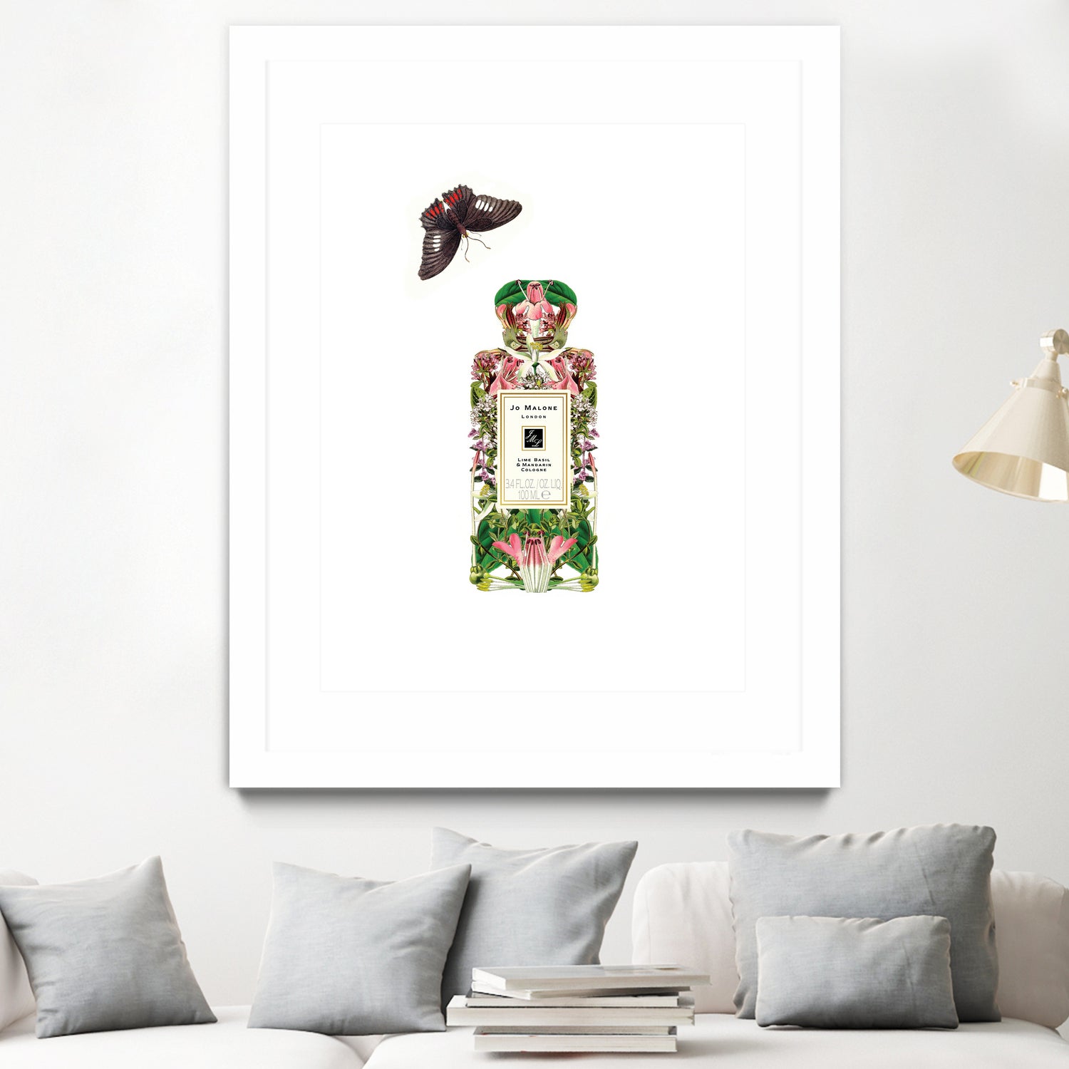 Jo Malone - Lime, Basil, and Mandarin by Sixto-Juan Zavala on GIANT ART - pink mixed media