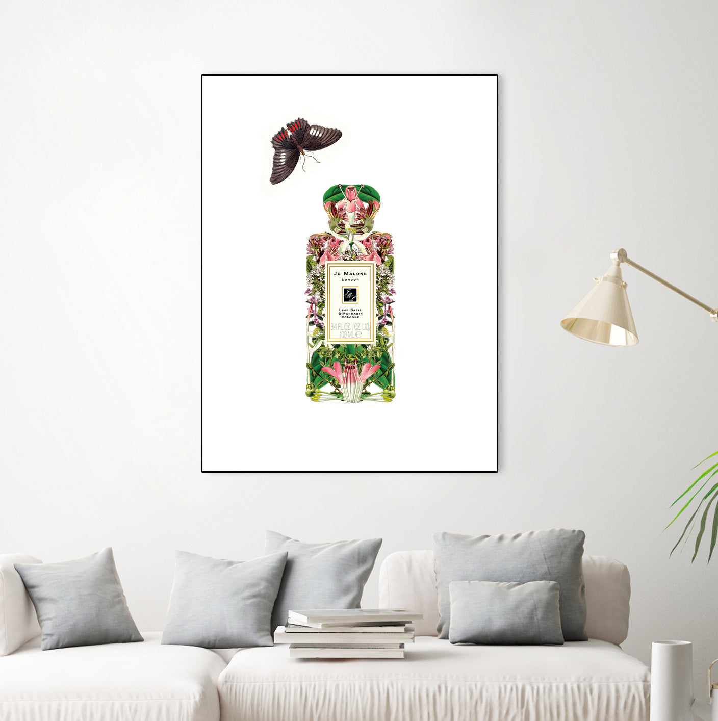 Jo Malone - Lime, Basil, and Mandarin by Sixto-Juan Zavala on GIANT ART - pink mixed media