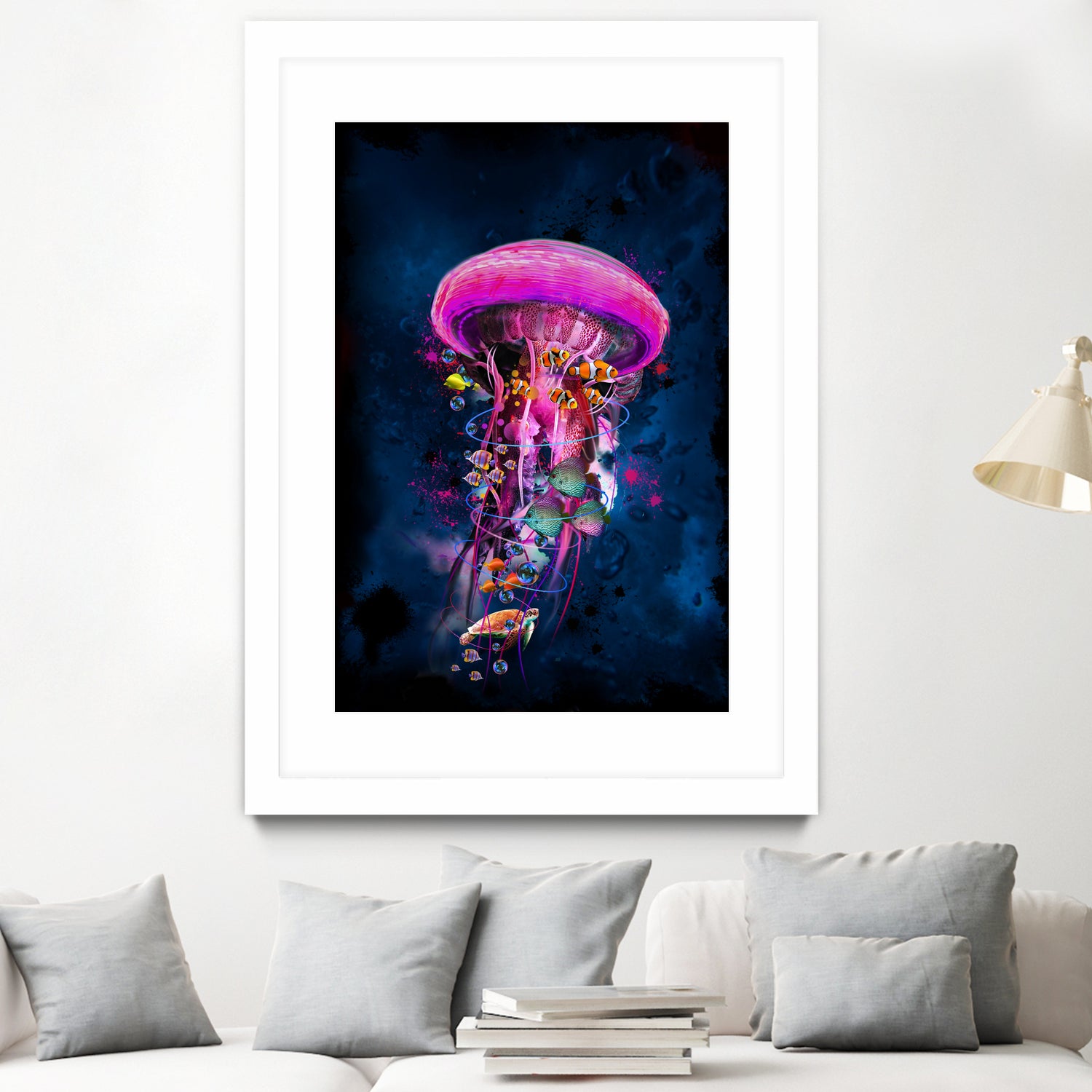 Pink JellyFish World by David Loblaw on GIANT ART - pink photo illustration