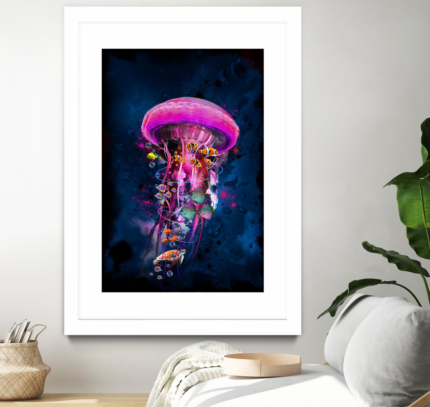 Pink JellyFish World by David Loblaw on GIANT ART - pink photo illustration