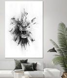 Stone Lion by Marcou Alexis on GIANT ART - black digital drawing