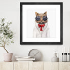 Astro Cat by Tim McConnachie on GIANT ART - red mixed media