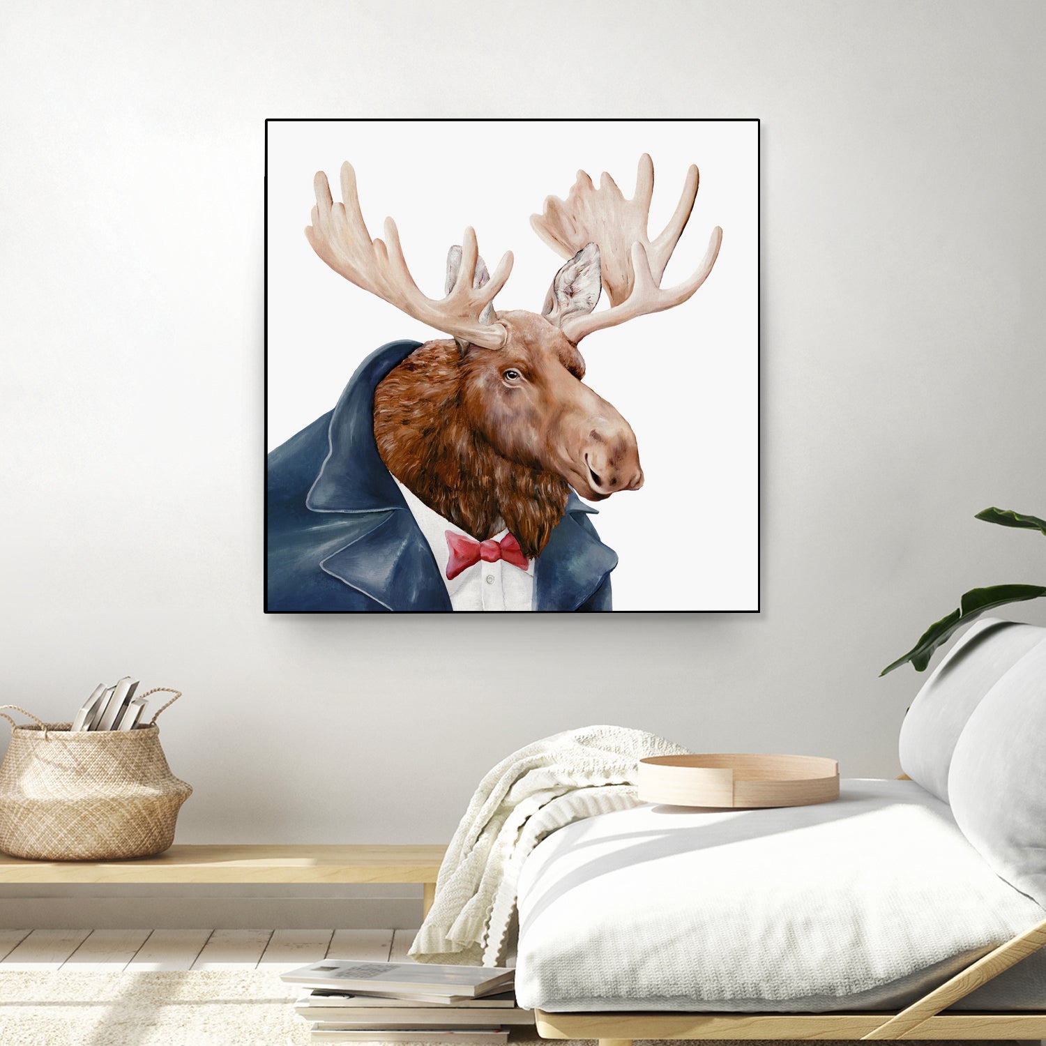 Moose by Tim McConnachie on GIANT ART - blue mixed media