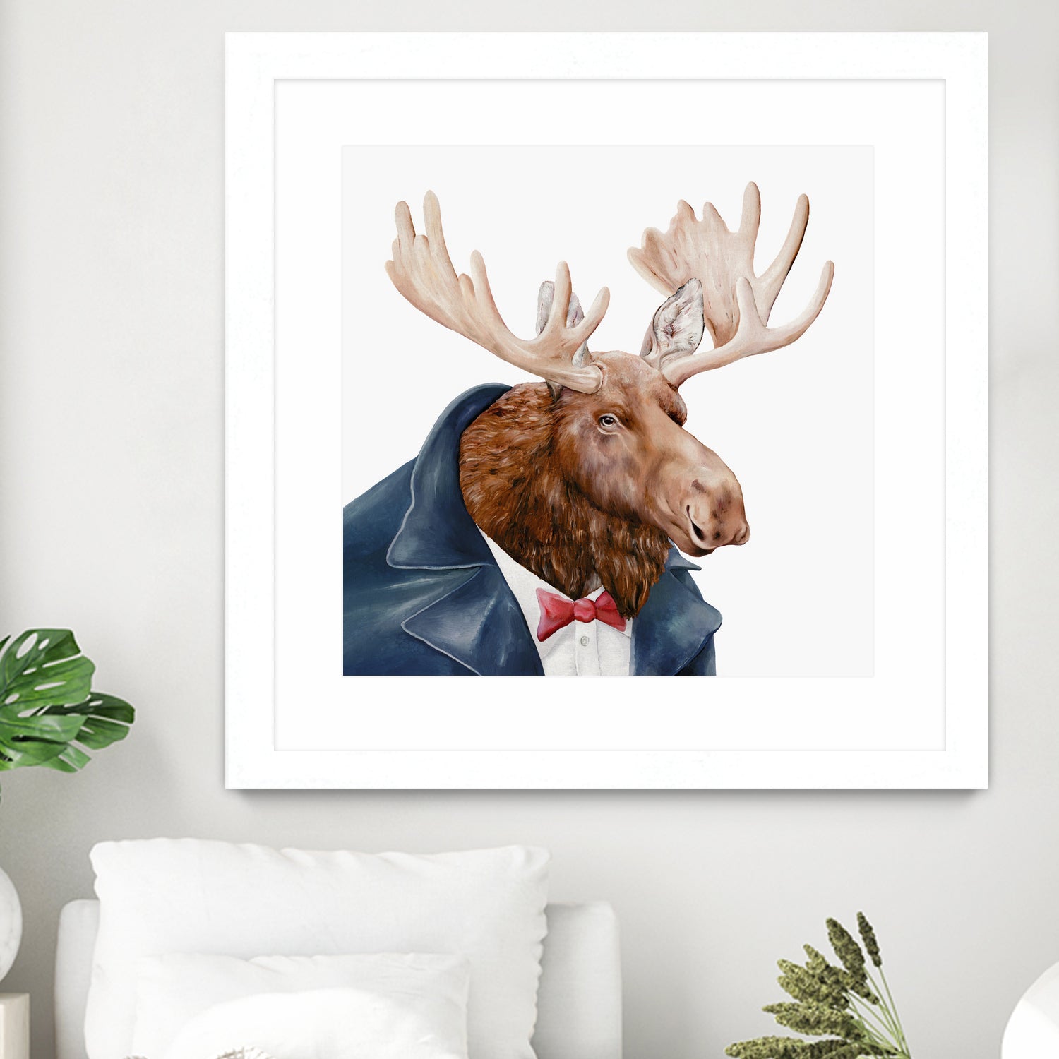 Moose by Tim McConnachie on GIANT ART - blue mixed media