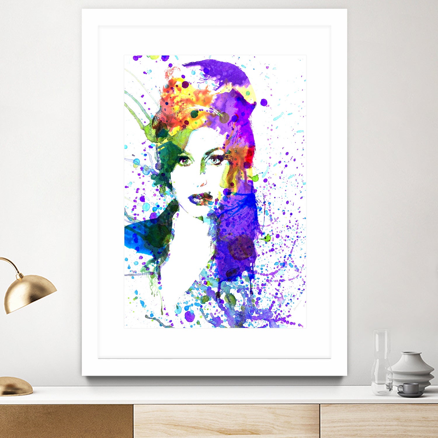 Amy Winehouse | watercolor by Dante Blacksmith on GIANT ART - fuchsia mixed media