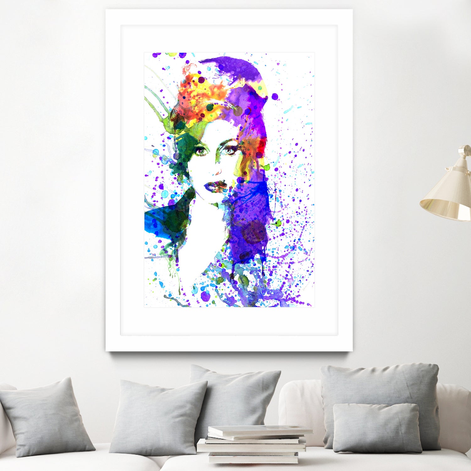 Amy Winehouse | watercolor by Dante Blacksmith on GIANT ART - fuchsia mixed media