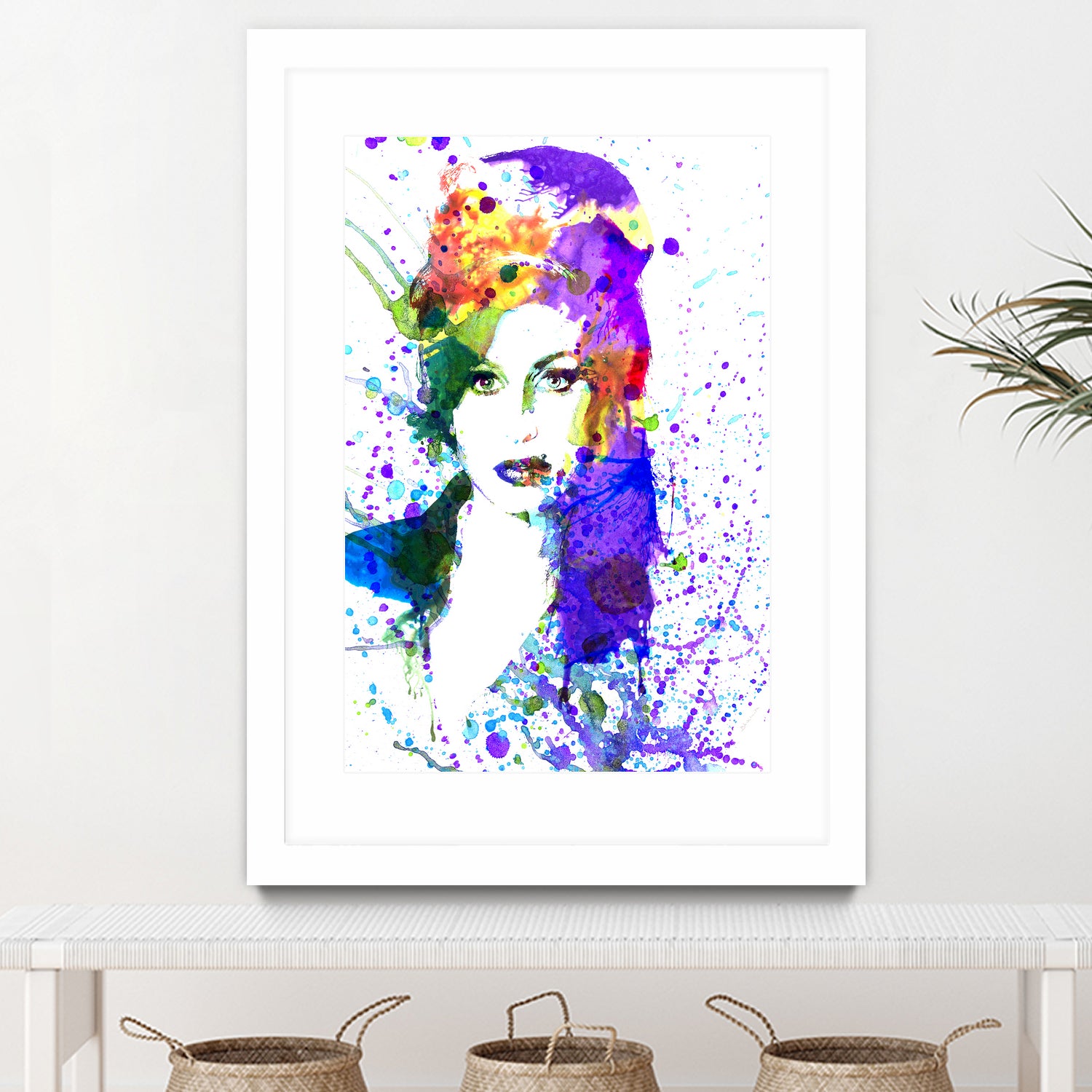 Amy Winehouse | watercolor by Dante Blacksmith on GIANT ART - fuchsia mixed media