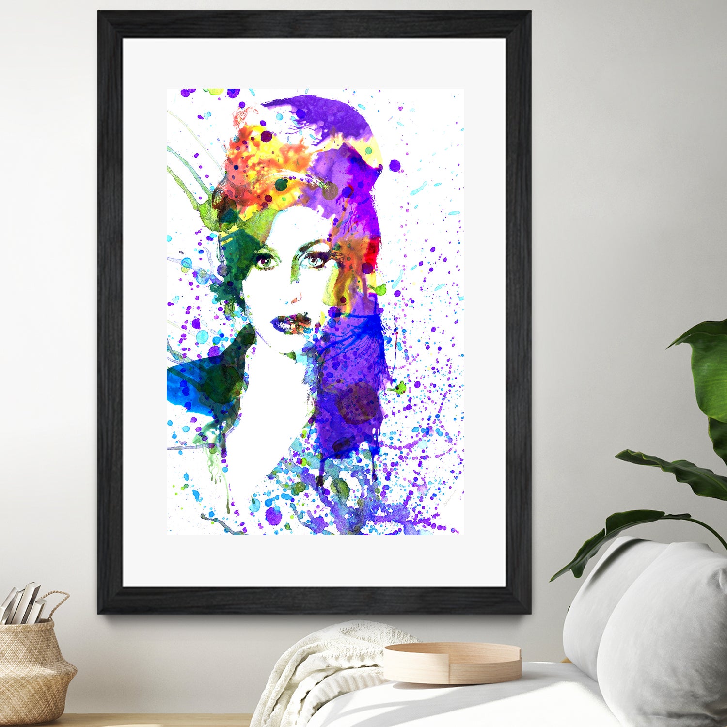 Amy Winehouse | watercolor by Dante Blacksmith on GIANT ART - fuchsia mixed media