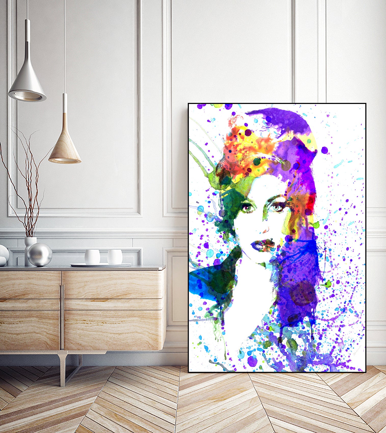 Amy Winehouse | watercolor by Dante Blacksmith on GIANT ART - fuchsia mixed media