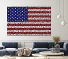 american flag on stone by Artem Avetisyan on GIANT ART - red digital drawing