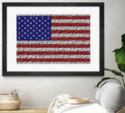 american flag on stone by Artem Avetisyan on GIANT ART - red digital drawing