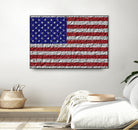 american flag on stone by Artem Avetisyan on GIANT ART - red digital drawing