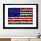 american flag on stone by Artem Avetisyan on GIANT ART - red digital drawing