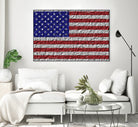 american flag on stone by Artem Avetisyan on GIANT ART - red digital drawing