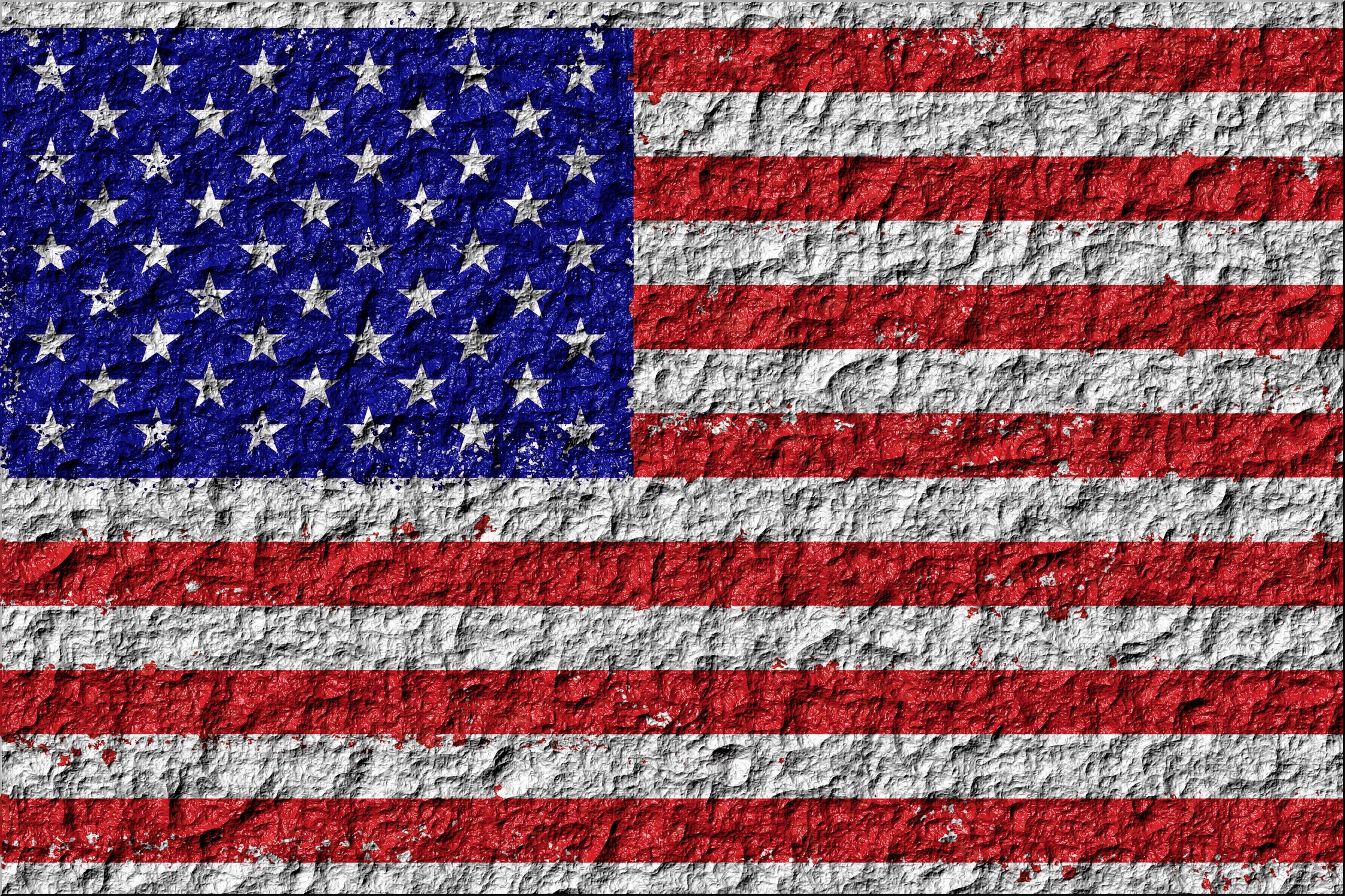 american flag on stone by Artem Avetisyan on GIANT ART - red digital drawing