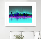 new york city skyline green by Bekim Mehovic on GIANT ART - green digital drawing