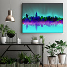 new york city skyline green by Bekim Mehovic on GIANT ART - green digital drawing