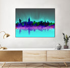 new york city skyline green by Bekim Mehovic on GIANT ART - green digital drawing