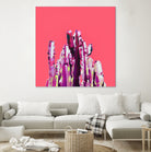 Majestic Cactus on Coral by Dominique Van Roey on GIANT ART - pink photo manipulation