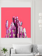 Majestic Cactus on Coral by Dominique Van Roey on GIANT ART - pink photo manipulation