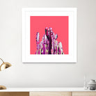 Majestic Cactus on Coral by Dominique Van Roey on GIANT ART - pink photo manipulation