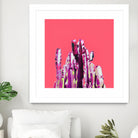 Majestic Cactus on Coral by Dominique Van Roey on GIANT ART - pink photo manipulation