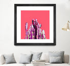 Majestic Cactus on Coral by Dominique Van Roey on GIANT ART - pink photo manipulation