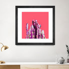 Majestic Cactus on Coral by Dominique Van Roey on GIANT ART - pink photo manipulation