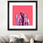 Majestic Cactus on Coral by Dominique Van Roey on GIANT ART - pink photo manipulation