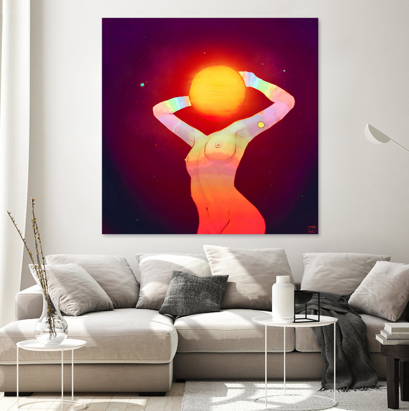 Sun Head by Francois Martin Painchaud on GIANT ART - red character design