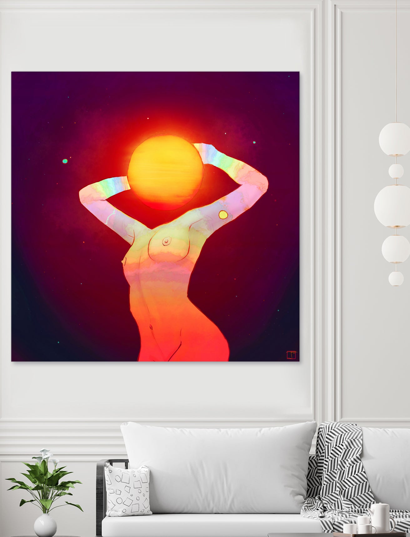 Sun Head by Francois Martin Painchaud on GIANT ART - red character design