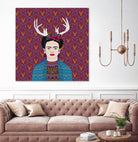 DEER FRIDA by Bianca Green on GIANT ART - blue character design