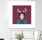 DEER FRIDA by Bianca Green on GIANT ART - blue character design