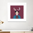 DEER FRIDA by Bianca Green on GIANT ART - blue character design