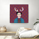 DEER FRIDA by Bianca Green on GIANT ART - blue character design