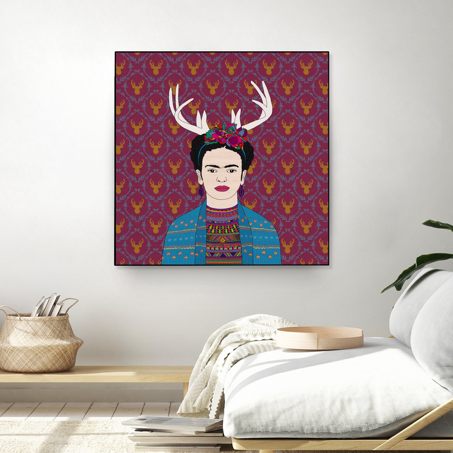 DEER FRIDA by Bianca Green on GIANT ART - blue character design