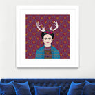 DEER FRIDA by Bianca Green on GIANT ART - blue character design