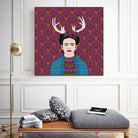 DEER FRIDA by Bianca Green on GIANT ART - blue character design