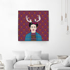 DEER FRIDA by Bianca Green on GIANT ART - blue character design