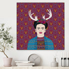 DEER FRIDA by Bianca Green on GIANT ART - blue character design