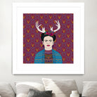 DEER FRIDA by Bianca Green on GIANT ART - blue character design