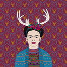 DEER FRIDA by Bianca Green on GIANT ART - blue character design