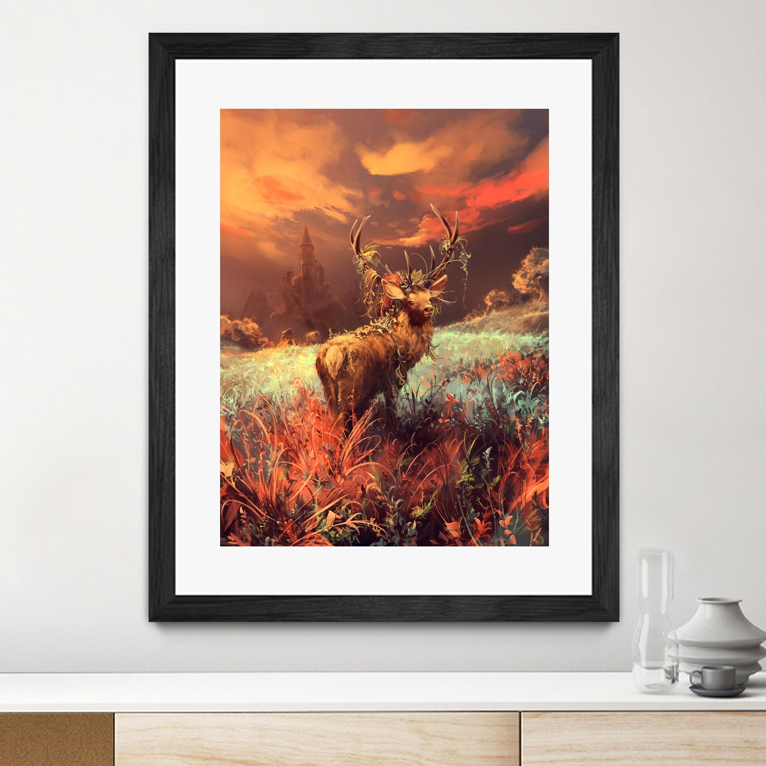 Breath of the wild by Cyril Rolando on GIANT ART - orange digital painting