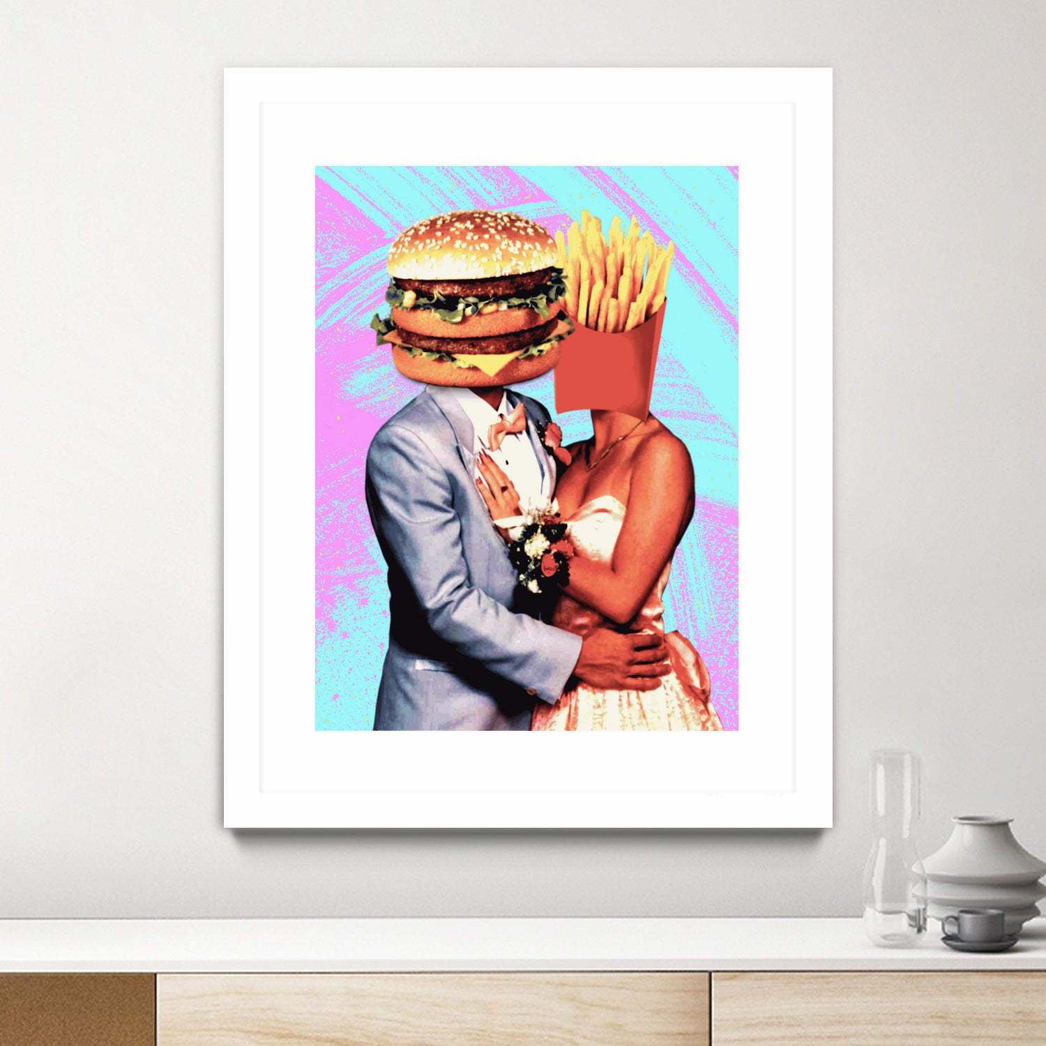 Fast Food Love by Pedro Molina on GIANT ART - pink photo manipulation